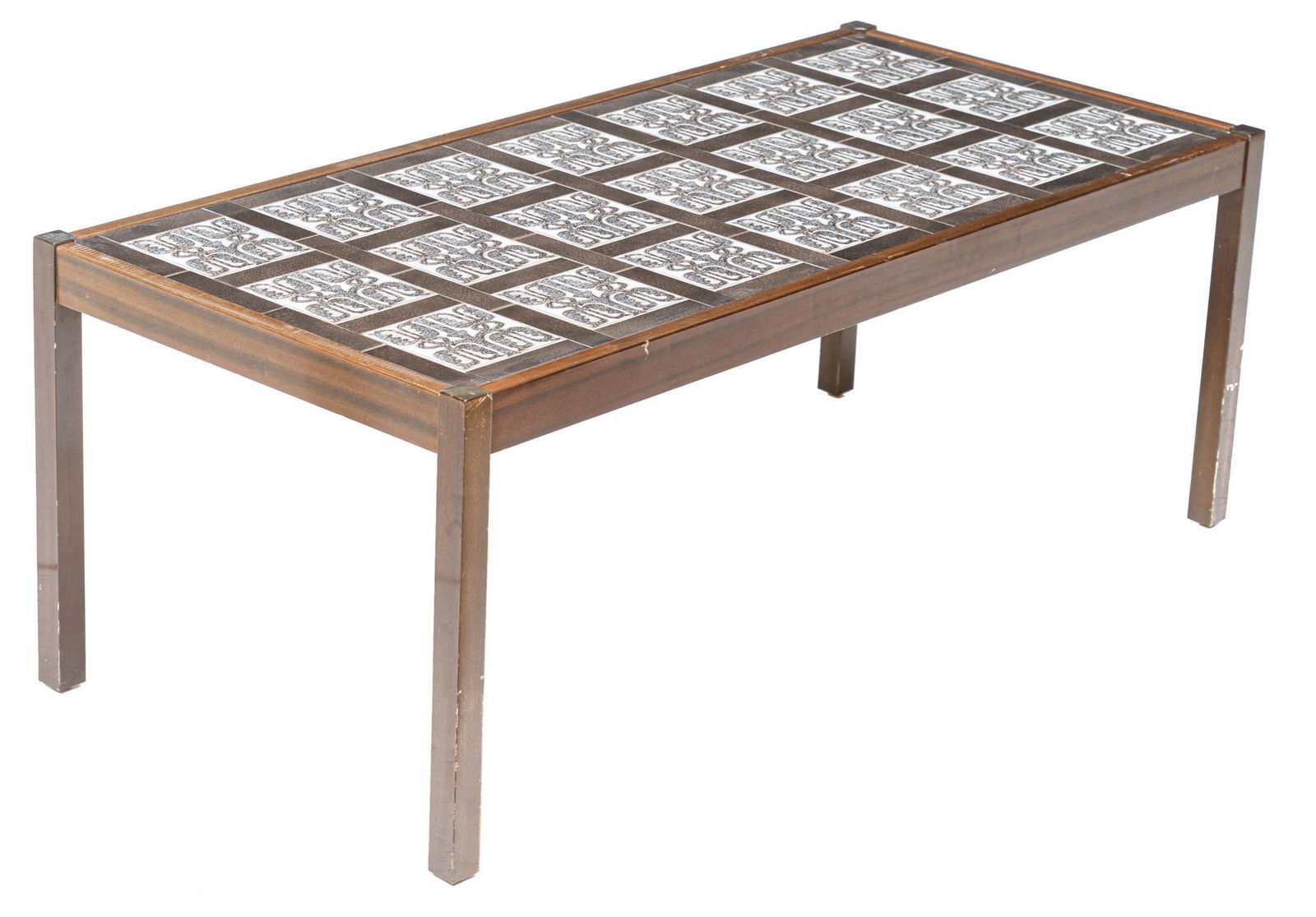 Danish Mid-Century Tile Top Coffee Table (1 of 3)