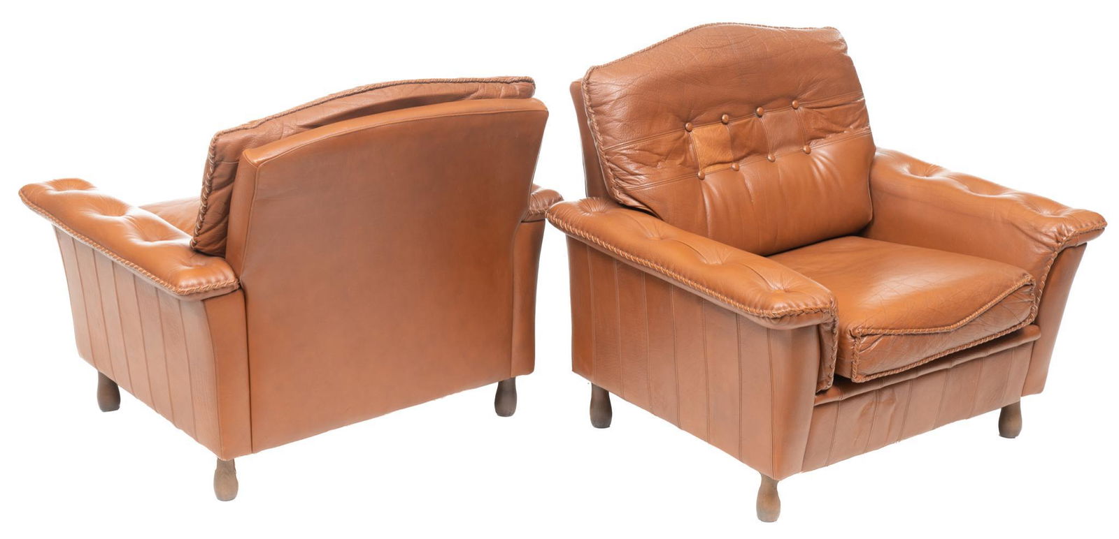 Pair of Danish Mid-Century Leather Arm Chairs (1 of 3)