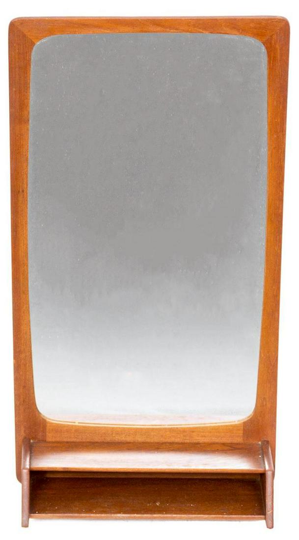 Danish Mid-Century Teak Framed Mirror (1 of 3)