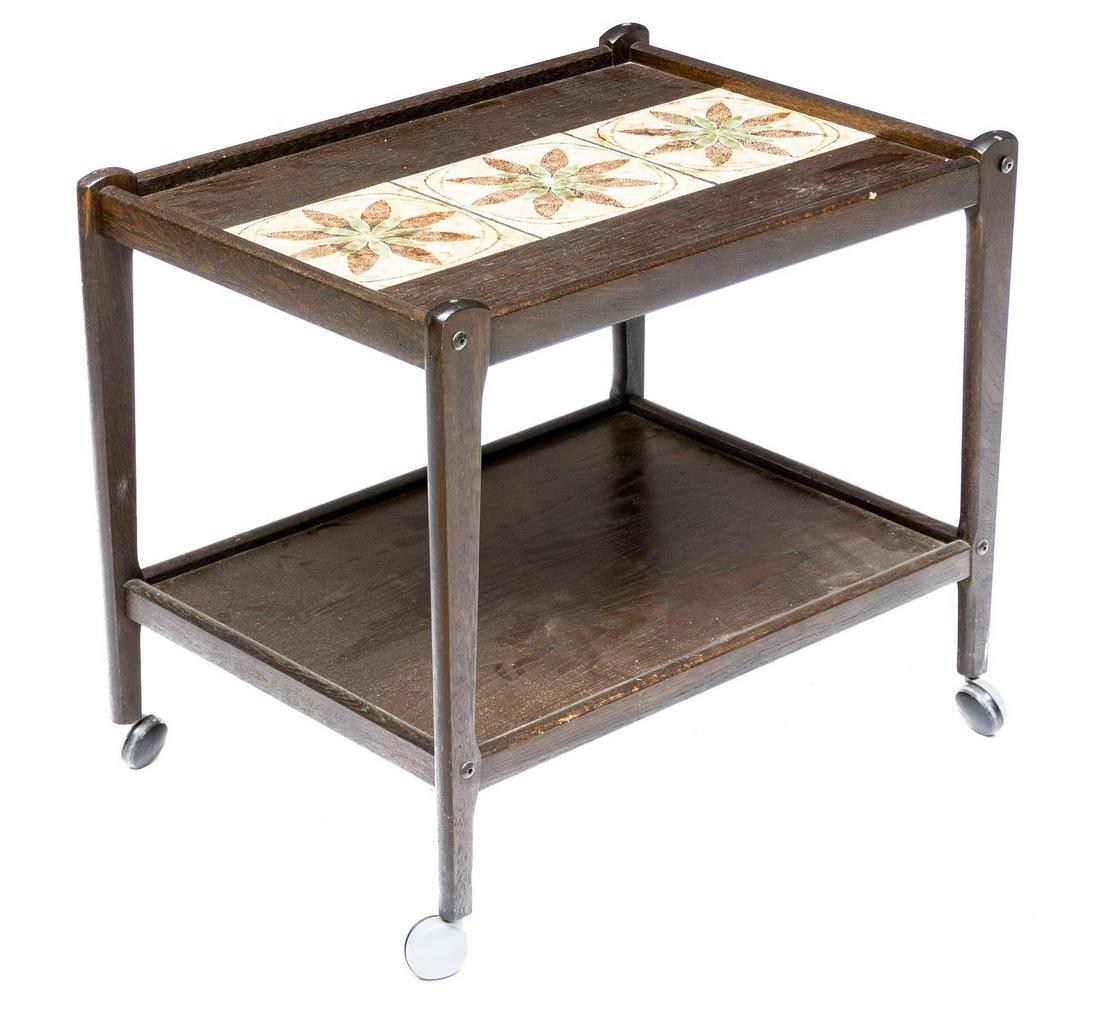 Danish Mid-Century Tile Top Side Table (1 of 3)
