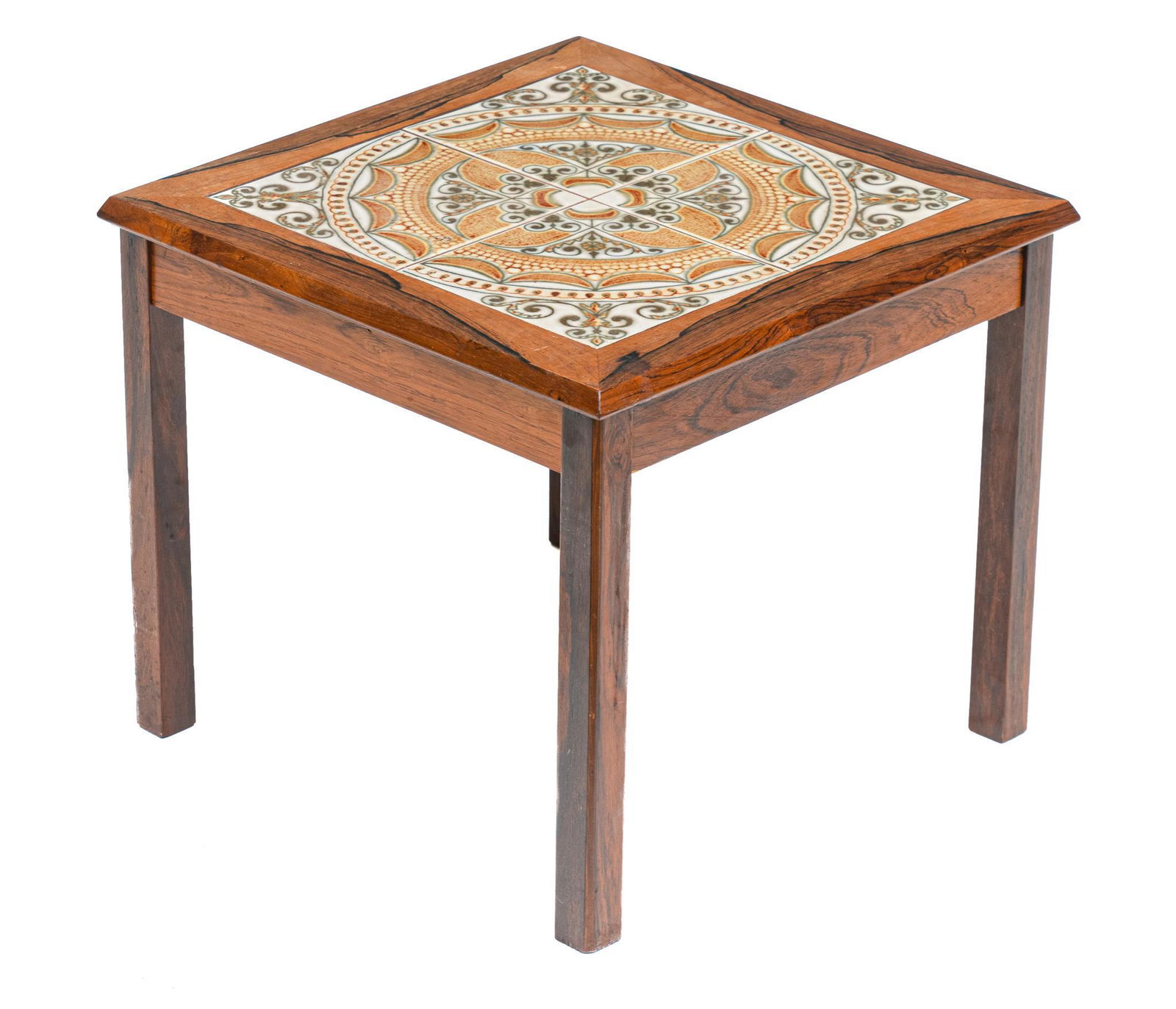 Danish Mid-Century Tile Top Side Table (1 of 3)