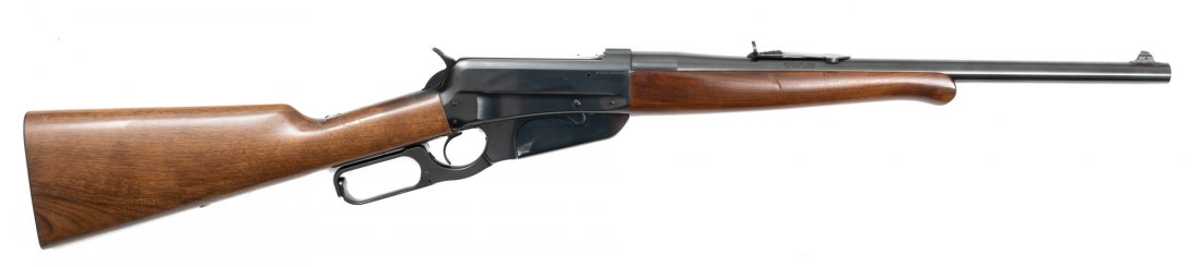 Browning Model 1895 .30-06 Lever-Action Rifle: Serial: 04041PW187 Manufacturer: Browning Arms Company (after Winchester) Model: 1895 Caliber: .30-06 Barrel length: 18" Condition: Good; very few signs of wear/use; surface scratches in frame & stock