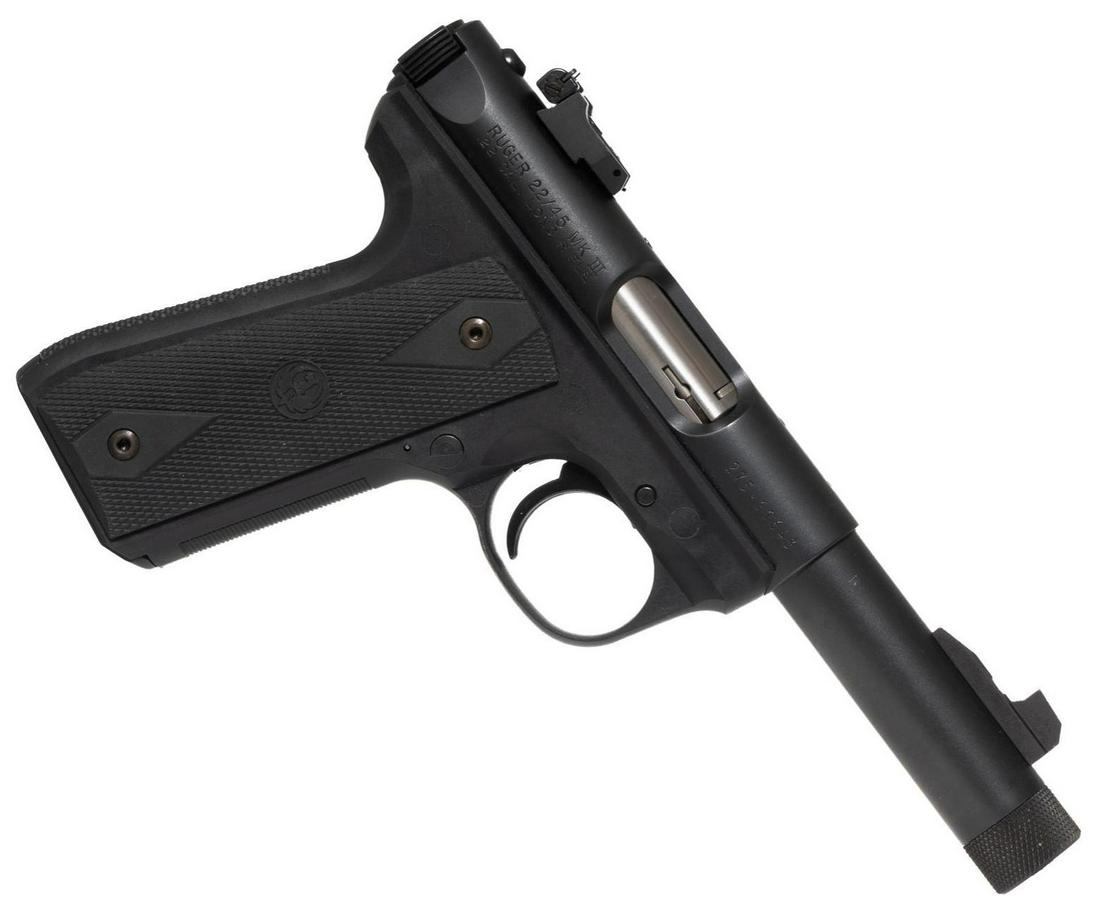 Ruger 22/45 MK III .22 LR Semi-Automatic Pistol: Serial: 275-11643 Manufacturer: Ruger Model: 22/45 MK III Caliber: .22 LR Barrel length: 4.5" Condition: Excellent; like new w/ original box & papers Includes: original box & papers; soft case; 6 x ex