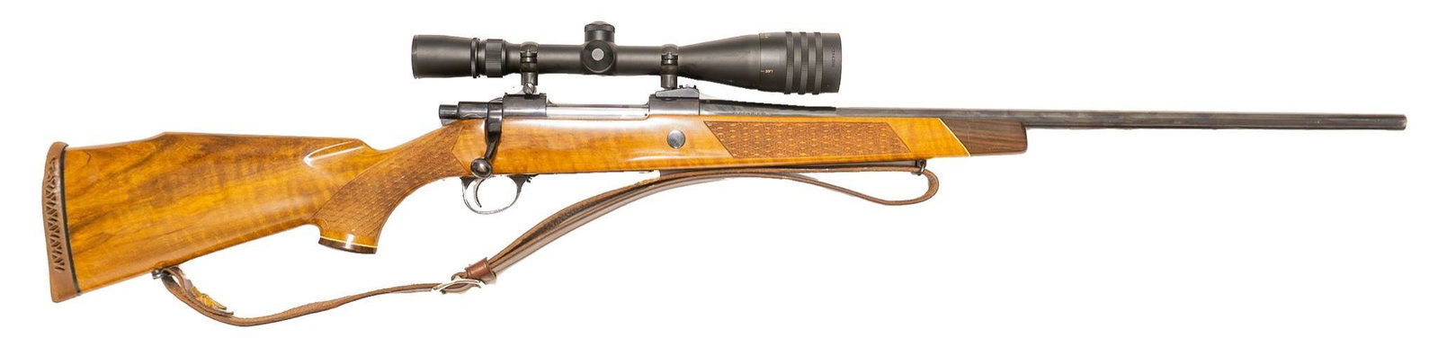 Sako Finnbear L61R 7mm Rem Mag Bolt-Action Rifle: Serial: 22631 Manufacturer: Sako Model: FinnbearL61R Caliber: 7mm Rem Mag Barrel length: 25" Condition: Good; recoil pad is crushed Includes: 4-16 x 42mm Weaver Classic Scope Provenance: A San Antonio