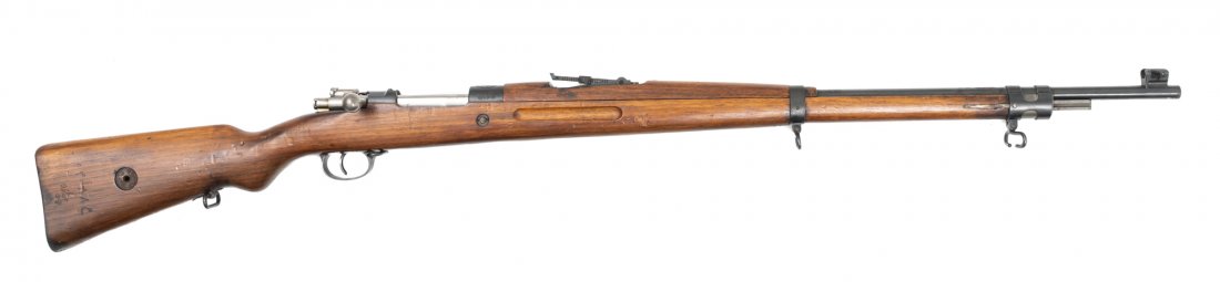 Persian Mauser M98/29 8mm Bolt Action Rifle: Serial: C04088 Manufacturer: BRNO Arms Factory (mid-1930s) Model: M98/29 Caliber:7.92X57mm/8mm Mauser Barrel length: 29" Condition: Good; expected pressure dents and wear in stock from age; minimal ru