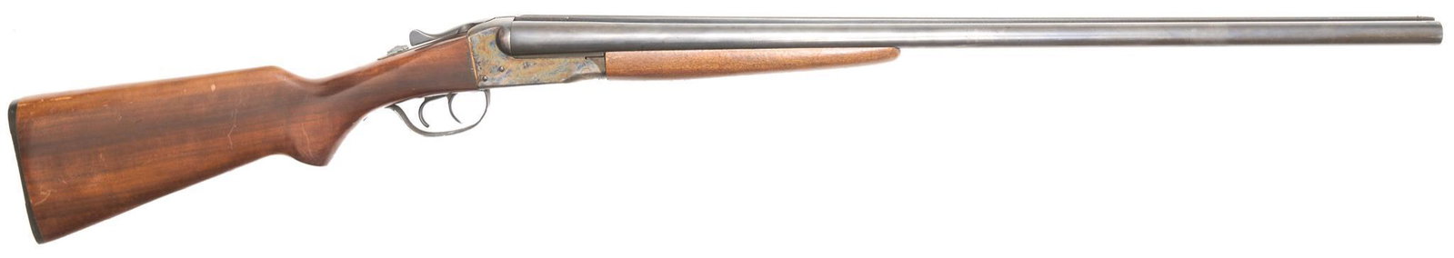 Stevens Model 311A Side-by-Side 16-Gauge Shotgun: Serial: No SN Manufacturer: Savage Arms Corp. Model: 311A Caliber: 16 Ga. Barrel length: 28" Condition: Poor; signs of wear & use; safety switch is broken; dings in stock; inoperable (stuck on safety)
