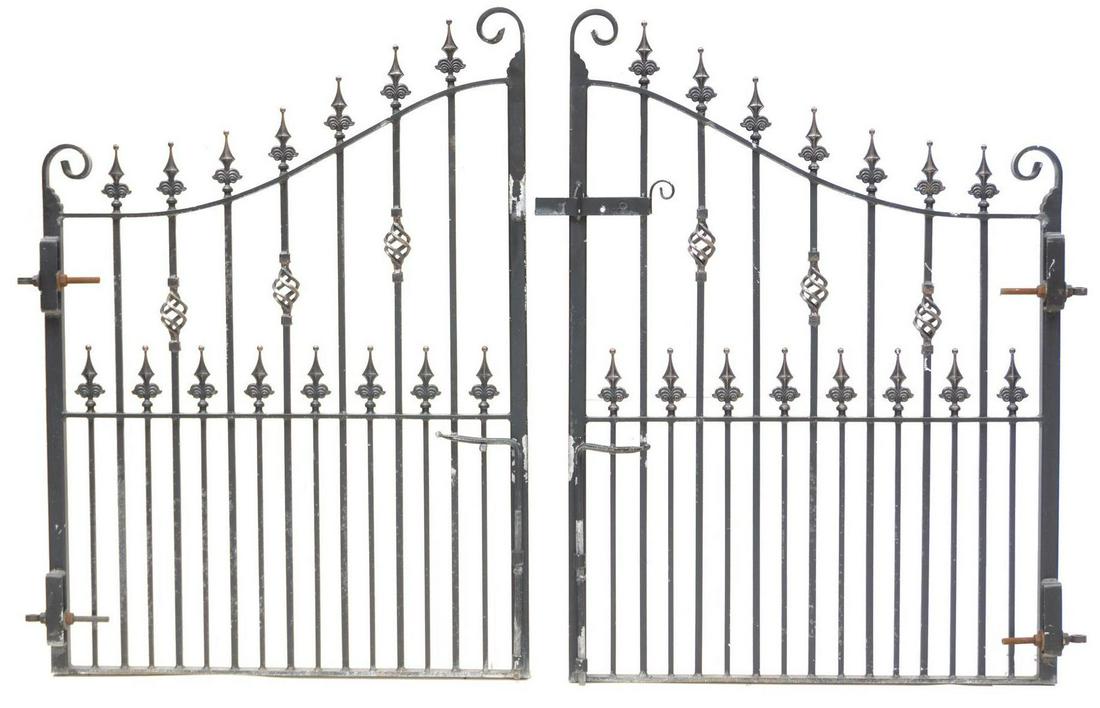 Pair of Vintage Wrought Iron Garden Gates (1 of 2)