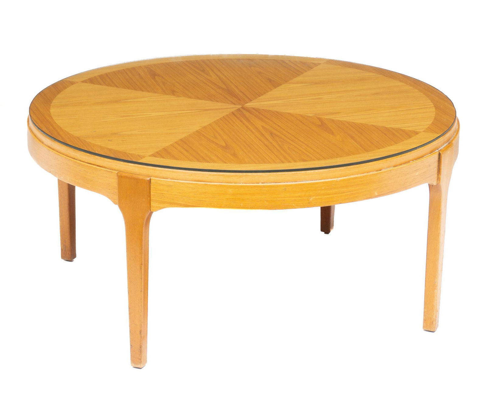 Mid-Century Glass Top Coffee Table (1 of 3)