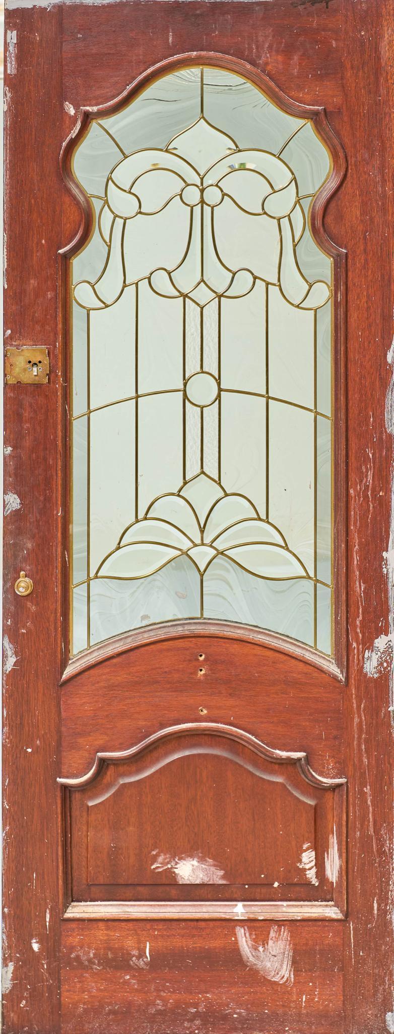 Architectural Door with Leaded Glass Accents (1 of 8)