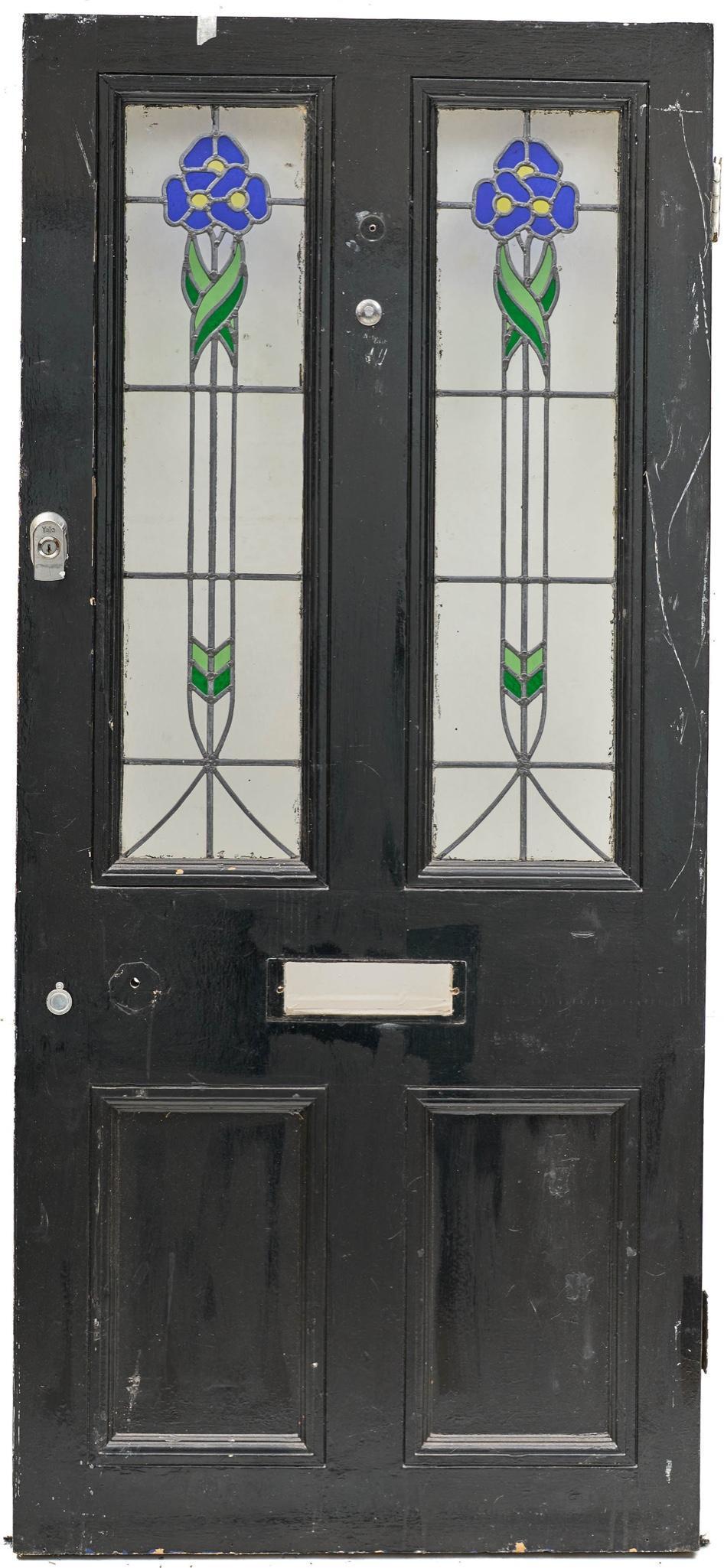 Architectural Door with Stained Glass Accents (1 of 3)