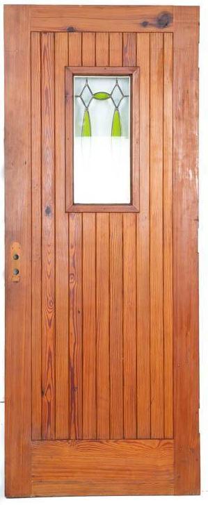 Architectural Door with Stained Glass Accents (1 of 2)