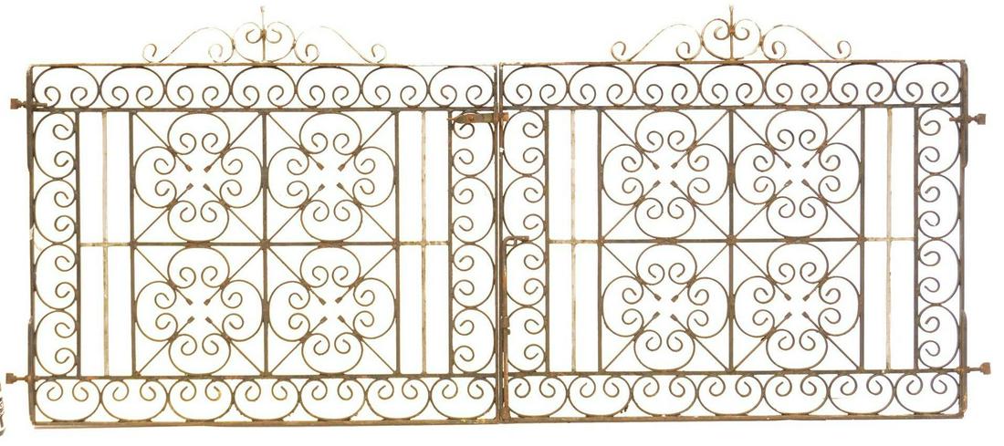 Pair of Vintage Wrought Iron Garden Gates (1 of 3)