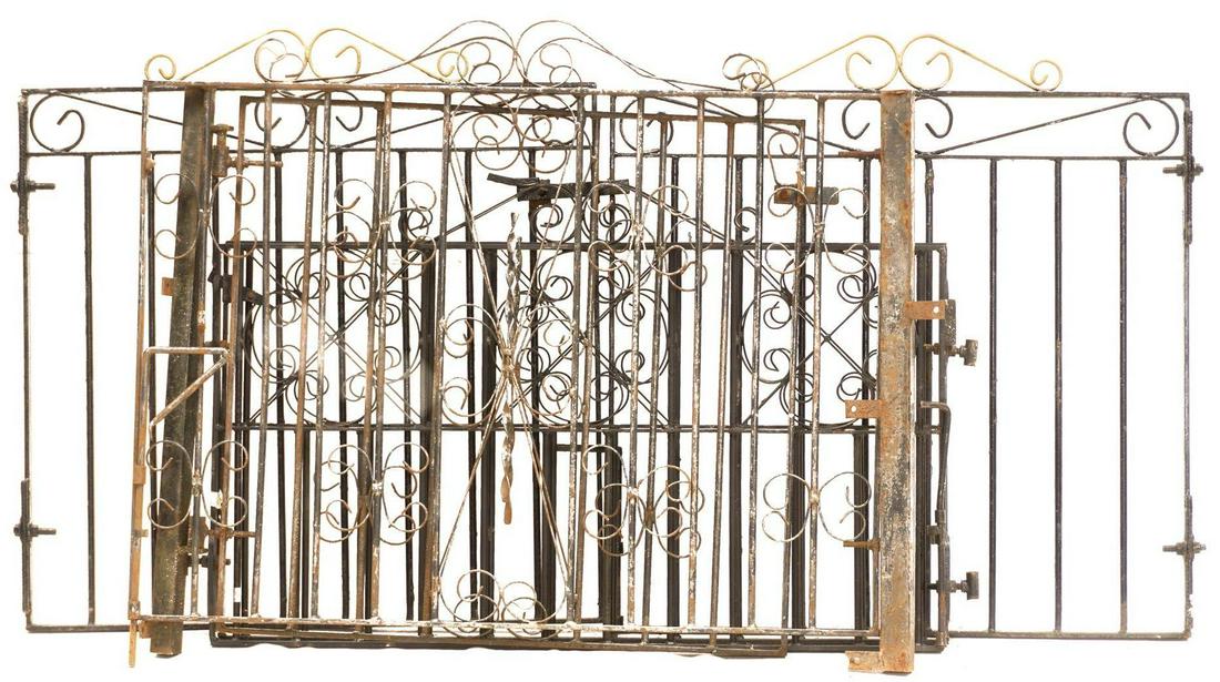 Lot of 6 Vintage Wrought Iron Garden Gates (1 of 2)