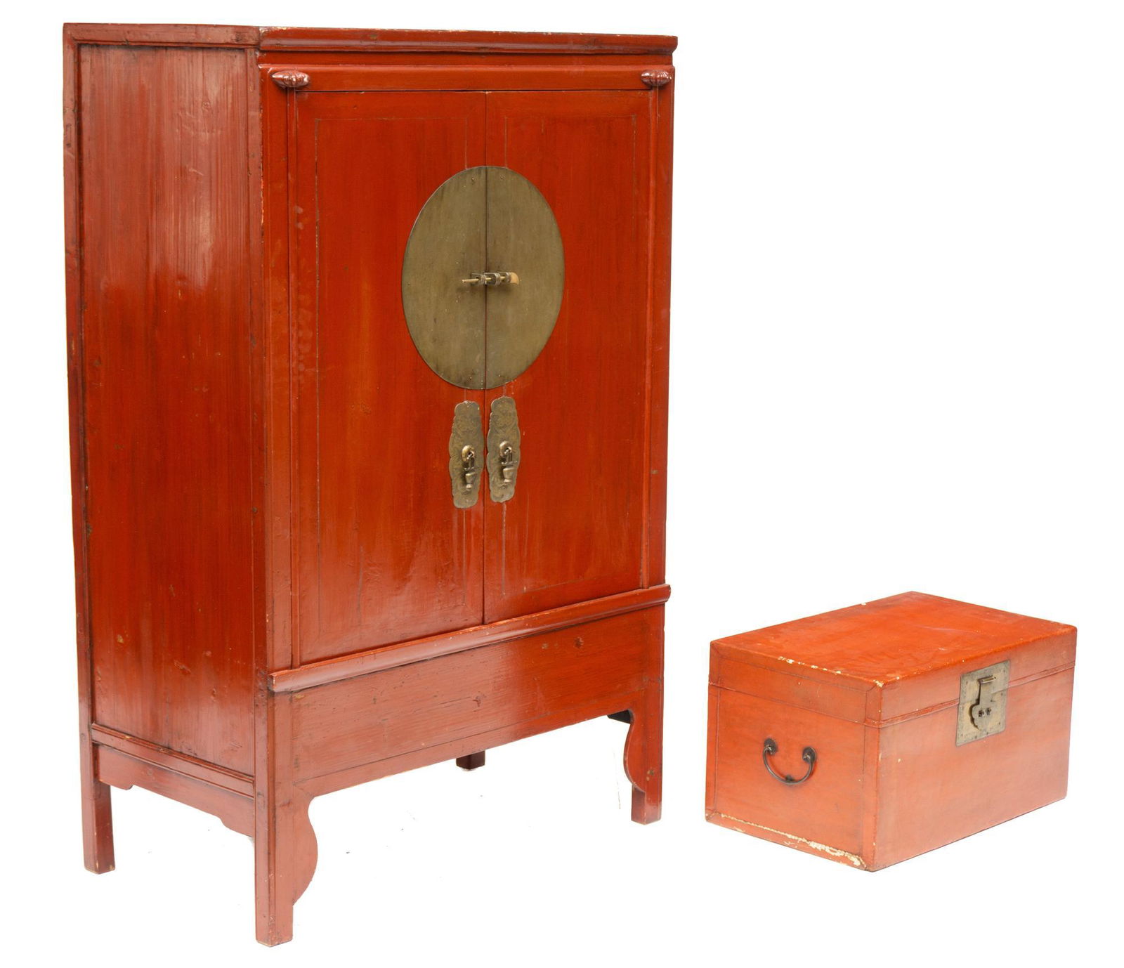Mid-Century Chinese Armoire and Chest (1 of 7)