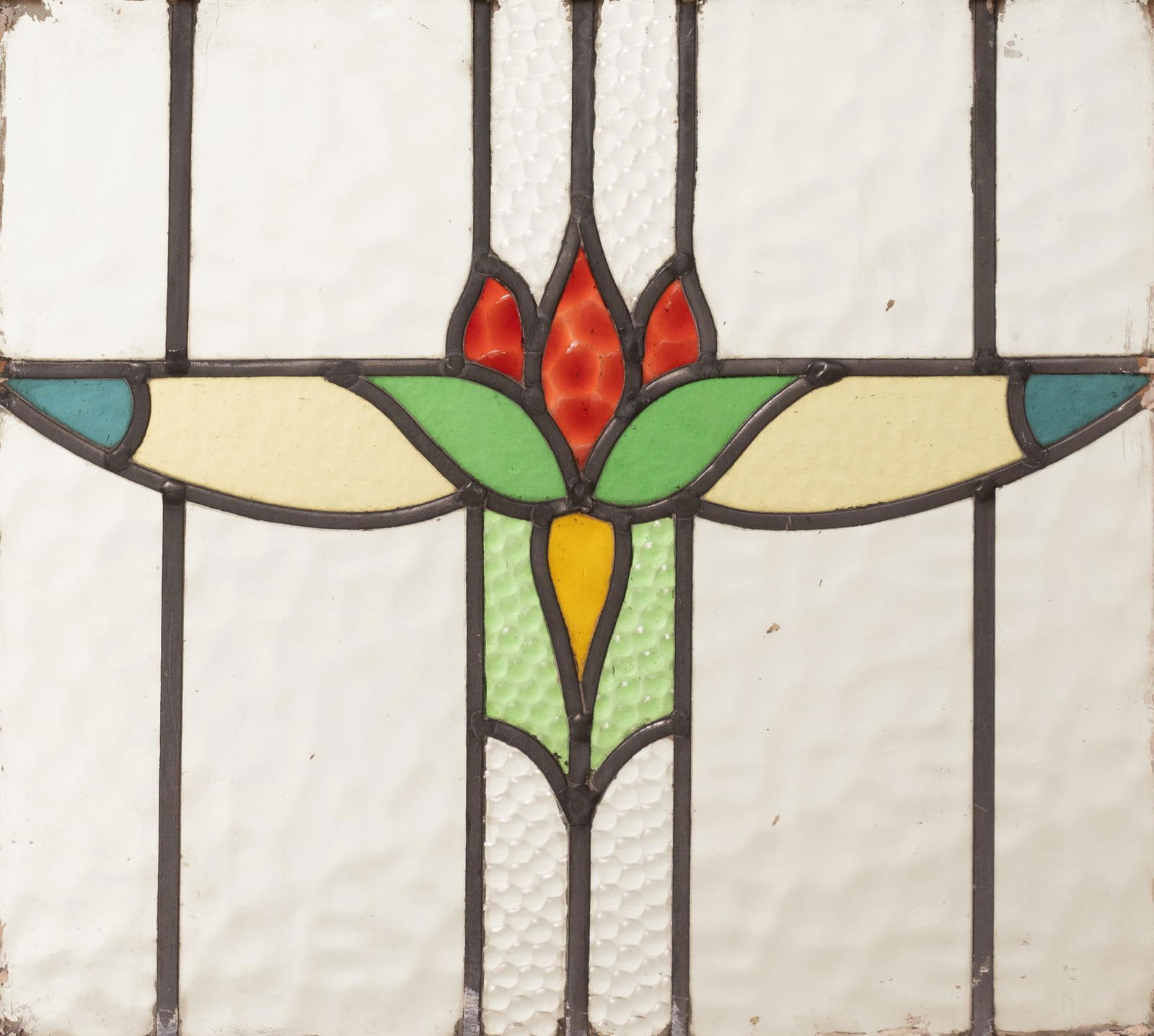 Stained Glass Panel, Tulip Motif (1 of 4)