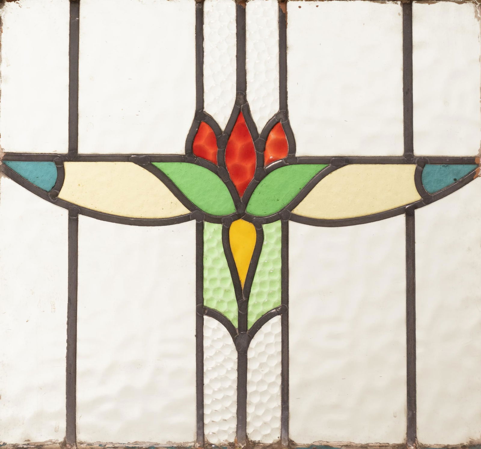 Stained Glass Panel, Tulip Motif (1 of 4)