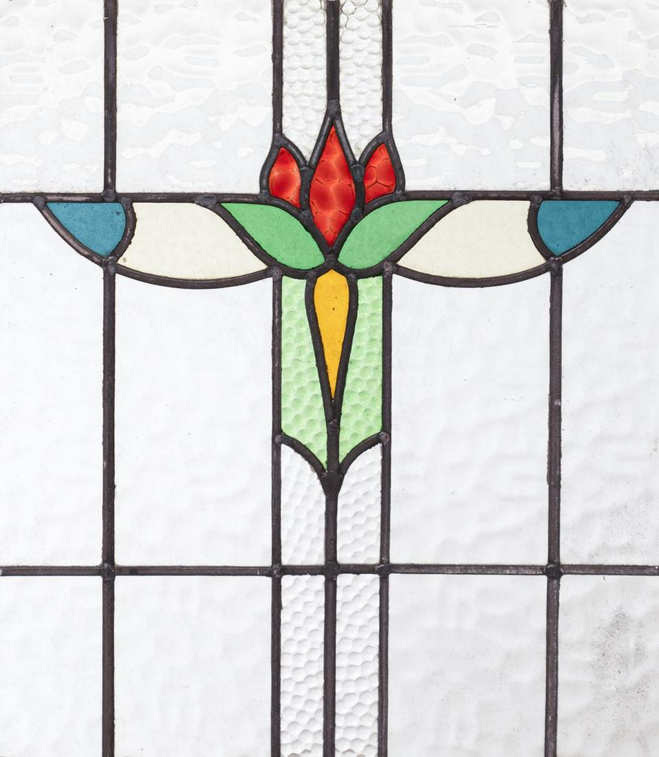 Stained Glass Panel, Tulip Motif (1 of 4)