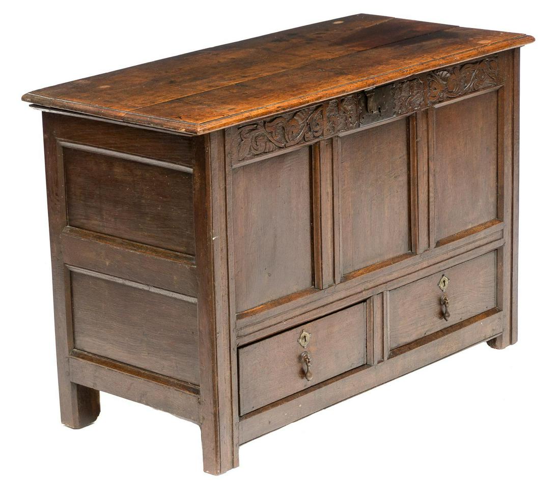 English Tudor Style Linen Trunk (1 of 4)