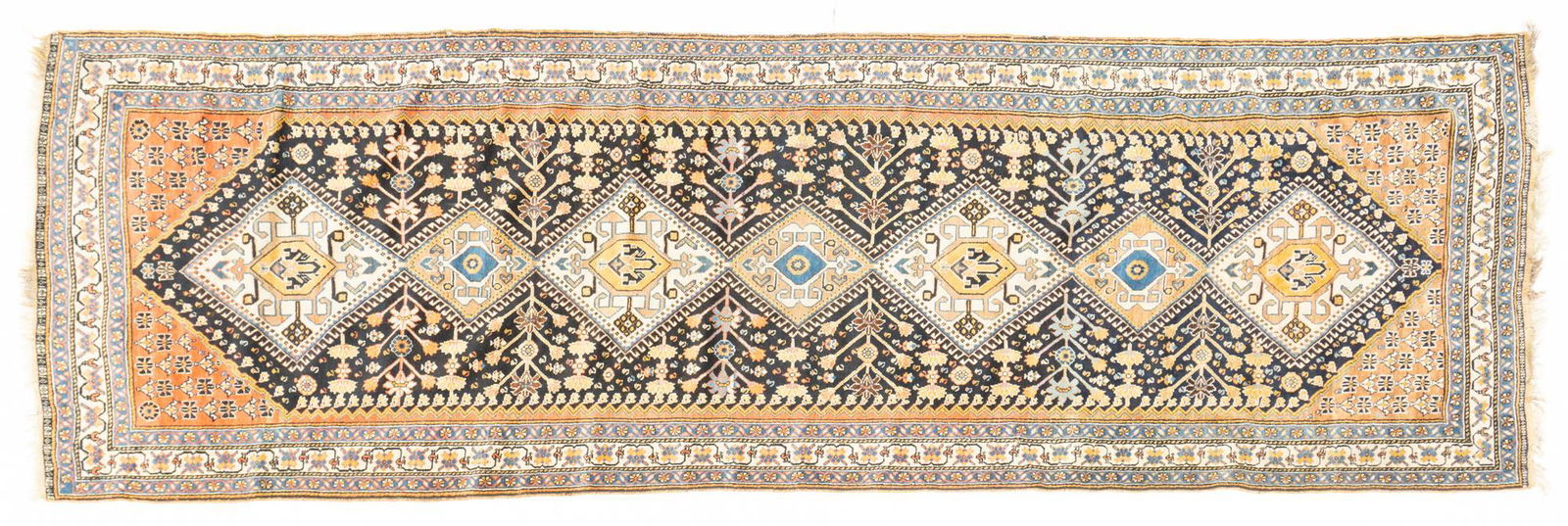 Handwoven Kerman Style Rug, 12' x 3'8" (1 of 3)