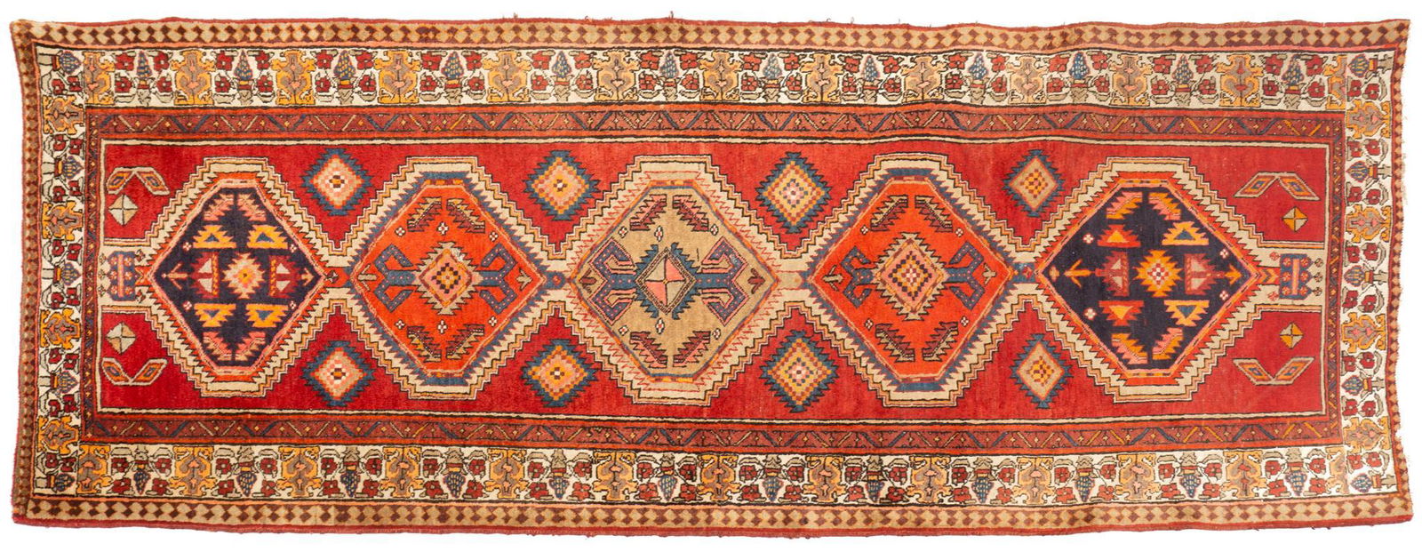 Senneh Style Rug, 10'11" x 4' (1 of 3)
