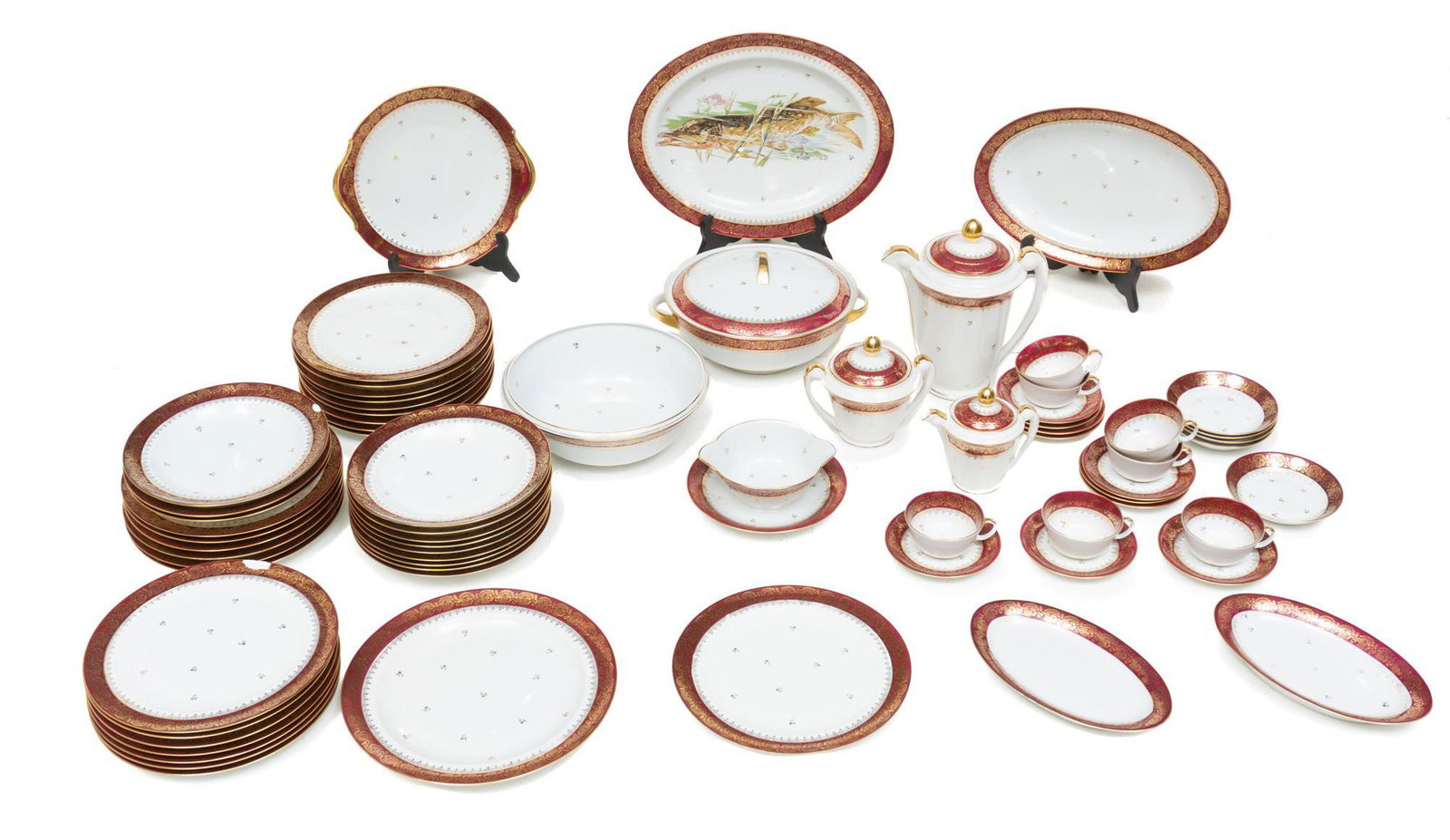 Set of 78 Limoges Porcelain Servingware (1 of 8)