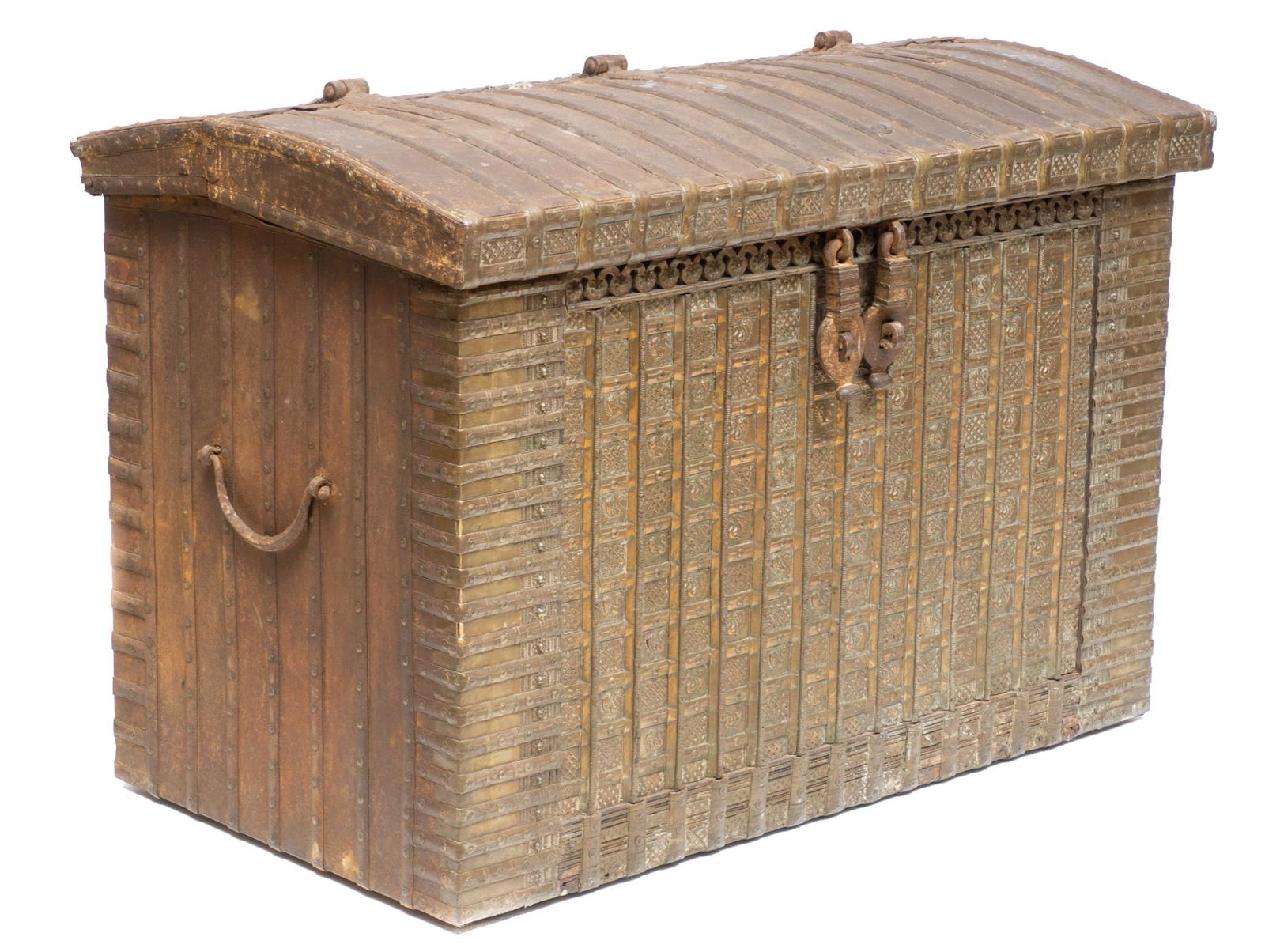 Monumental 19th C. Indian Valuables Trunk (1 of 4)