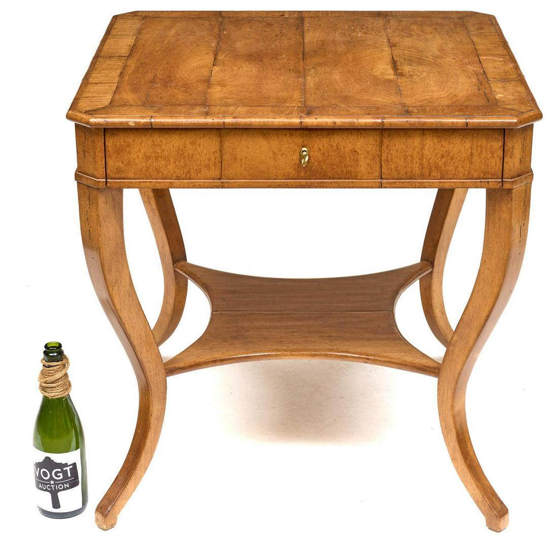 Art Deco Blonde Walnut Side Table (1 of 4)