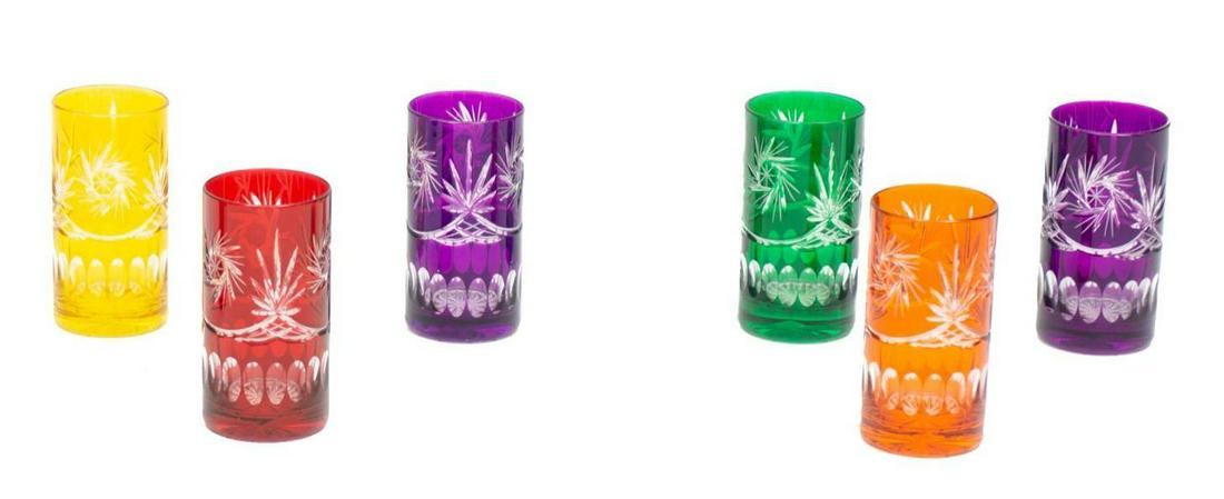 Set of 6 Vintage Cut to Clear Drinking Glasses (1 of 4)