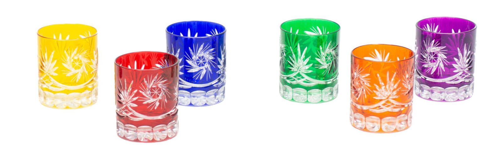 Set of 6 Vintage Cut to Clear Drinking Glasses (1 of 4)