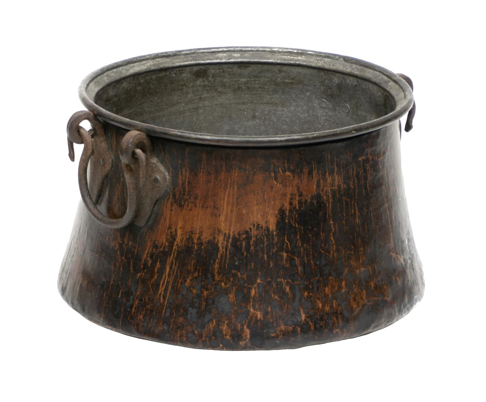 Vintage French farmhouse Copper Cauldron (1 of 3)