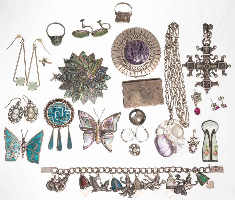 Lot of Approx. 25 Vintage Jewelry, To Include Sterling (1 of 3)