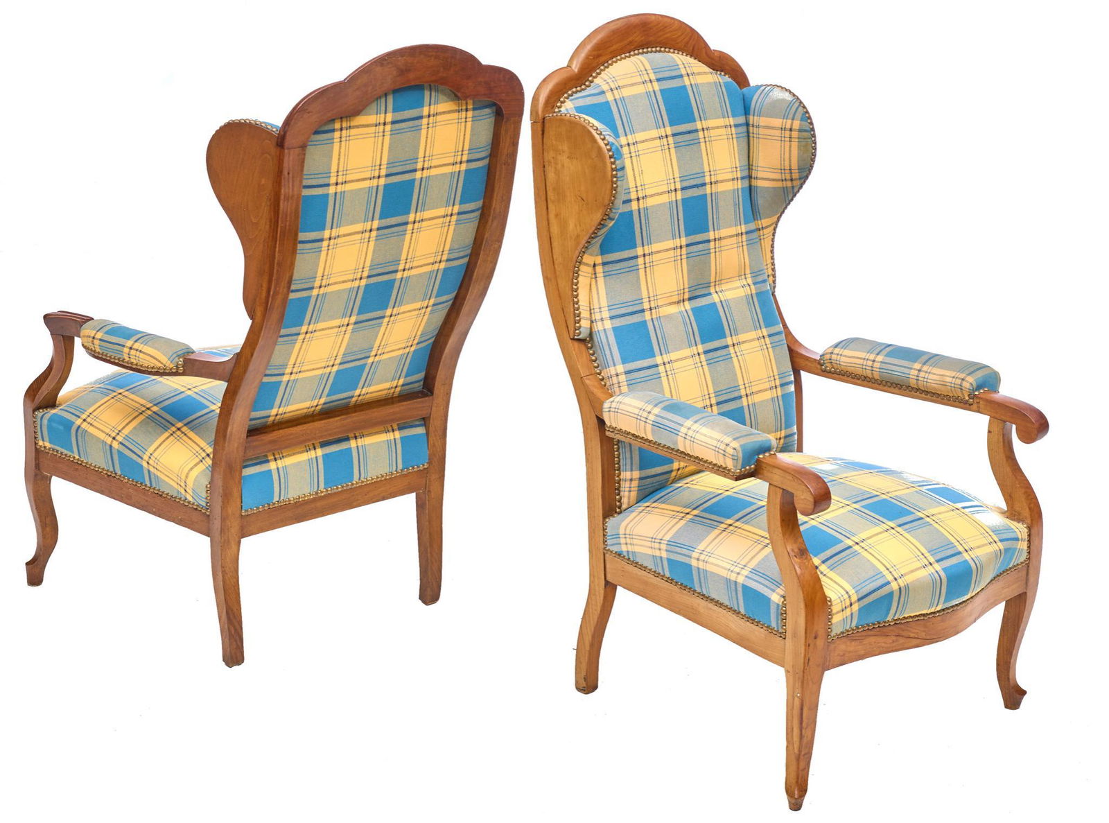 Pair of French Provincial Wing Back Arm Chairs (1 of 2)