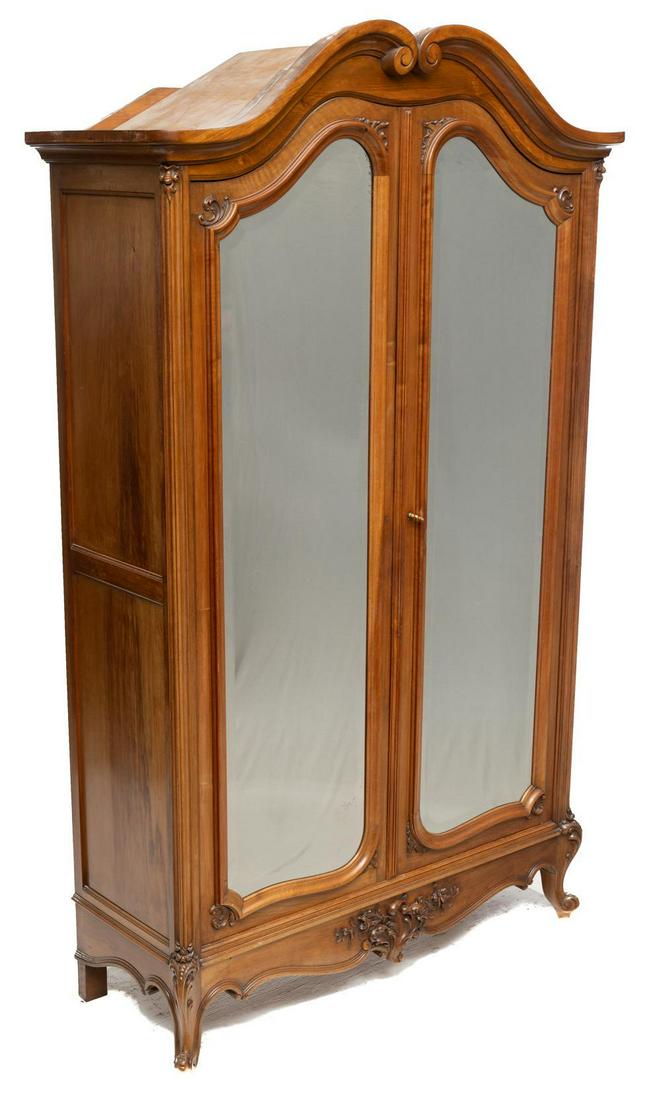 Louis XV Style Mirrored Armoire (1 of 4)