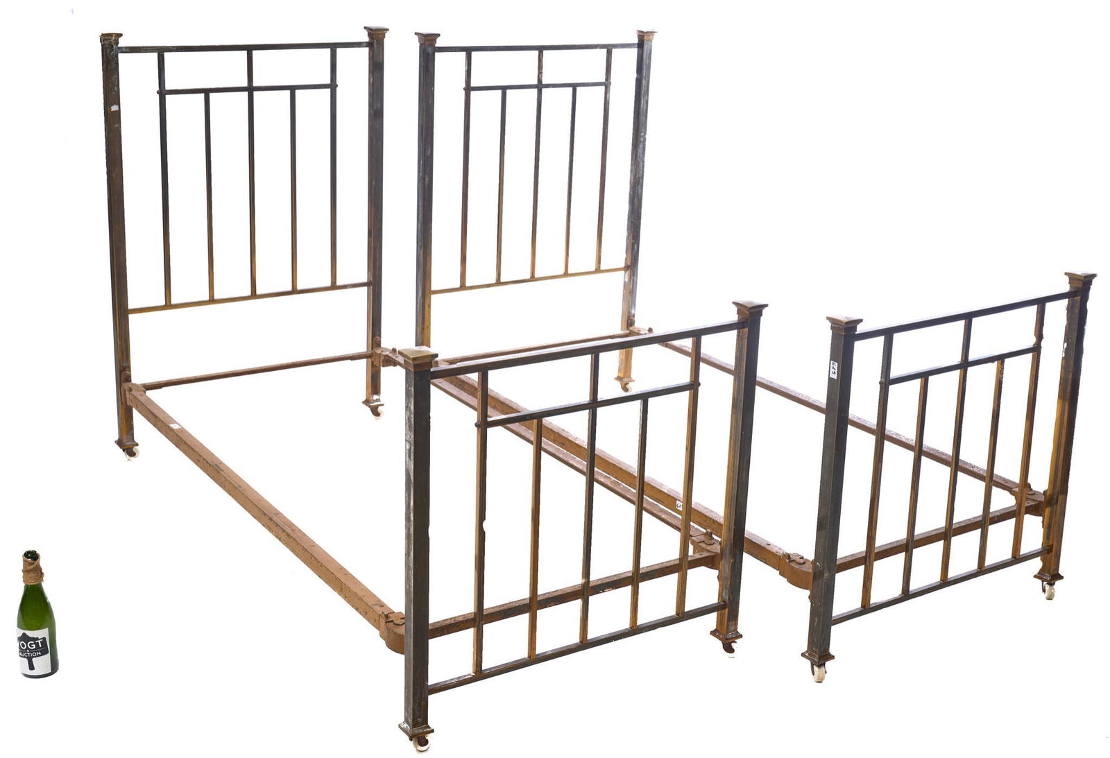 Pair of Vintage French Brass Bed Frames (1 of 3)