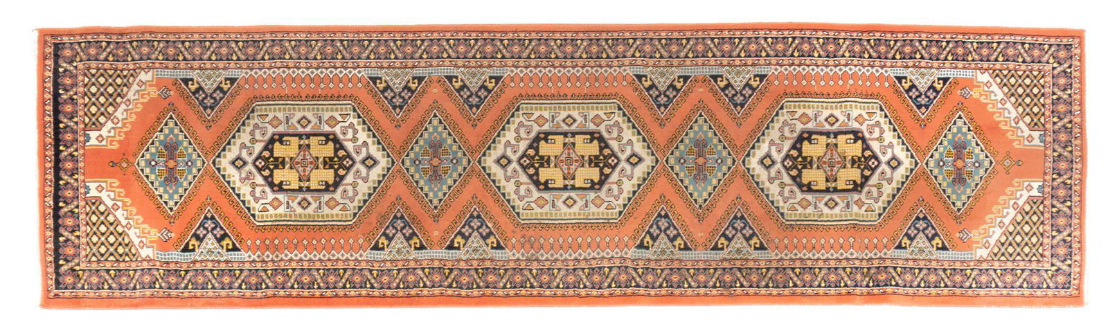 Handwoven Senneh Style Rug, 9'8" x 2'8" (1 of 3)