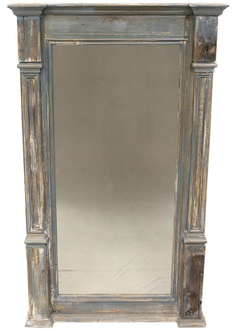 Rustic Full Length Mirror: Rustic wooden framed full length mirror 75.5"h x 43"w We happily provide seamless shipping services on everything we sell. Please email us at shipping@vogtauction.com or call 210-822-6155 for mo