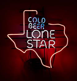 Vintage Lone Star Neon Sign, Texas, Cold Beer