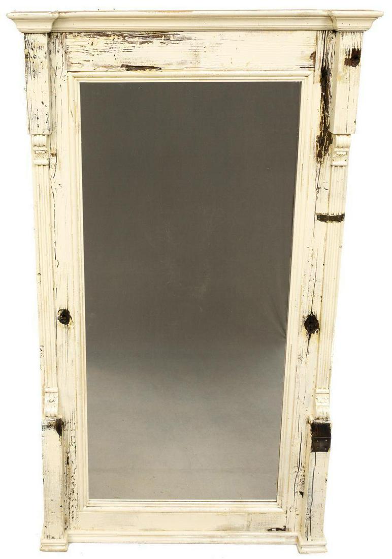 Rustic Full Length Mirror: Rustic wooden framed full length mirror 75.5"h x 43"w We happily provide seamless shipping services on everything we sell. Please email us at shipping@vogtauction.com or call 210-822-6155 for mo