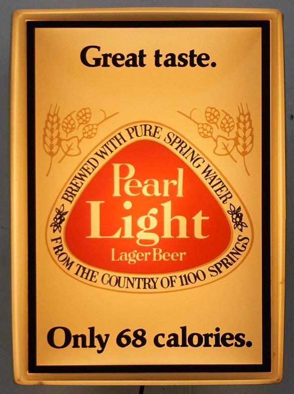 Pearl Light Beer Light Up Bar Sign (1 of 2)