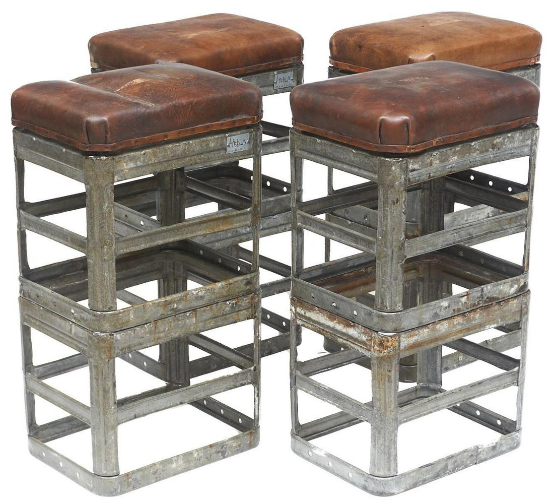 Set of 4 Industrial Bar Stools (1 of 4)
