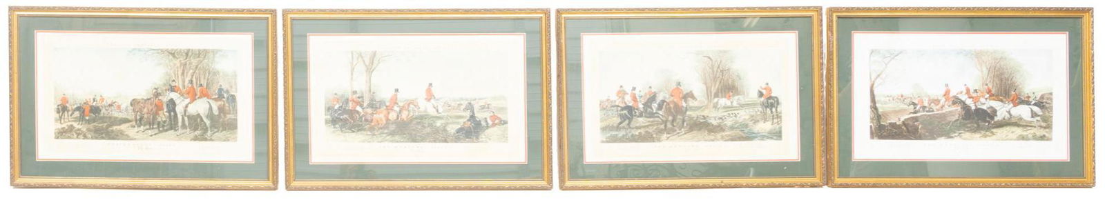 J.F. Herring Sr. (1795-1865), Set of 4 Hunting Prints (1 of 6)