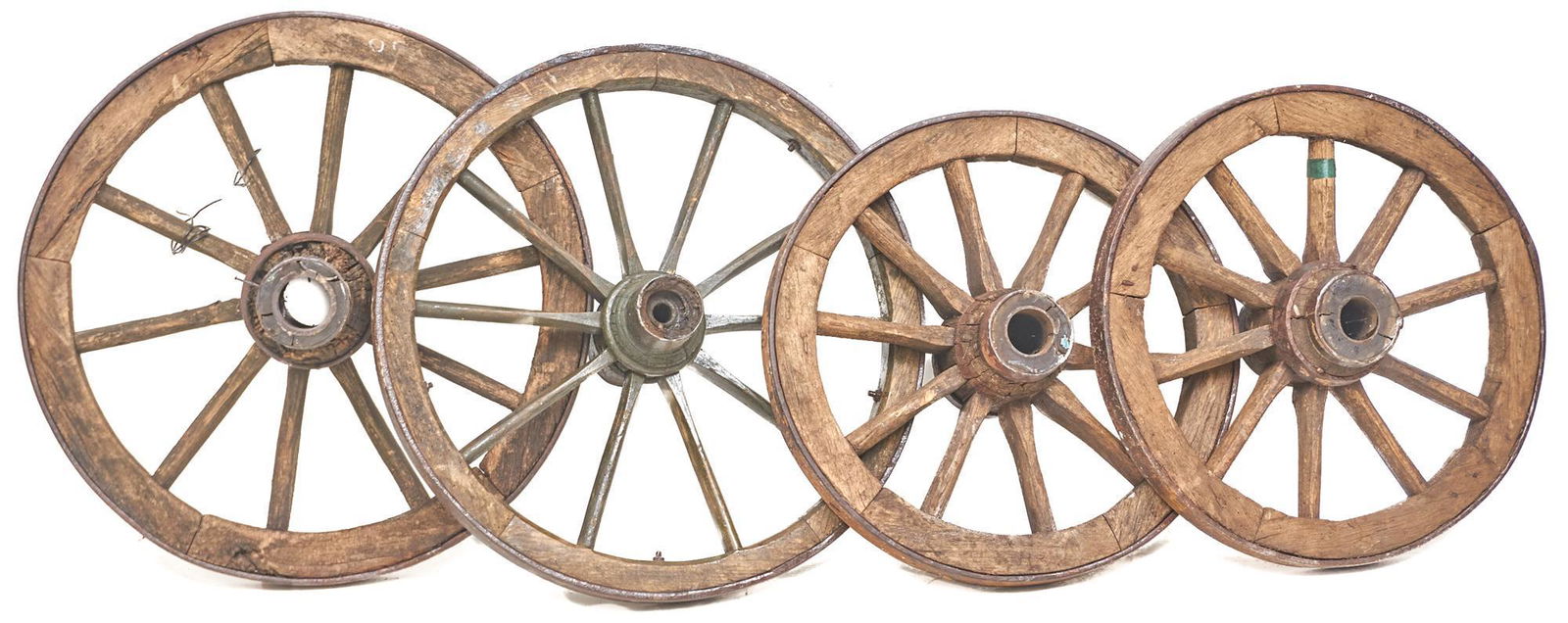 Lot of 4 Rustic Wooden Wagon Wheels (1 of 6)