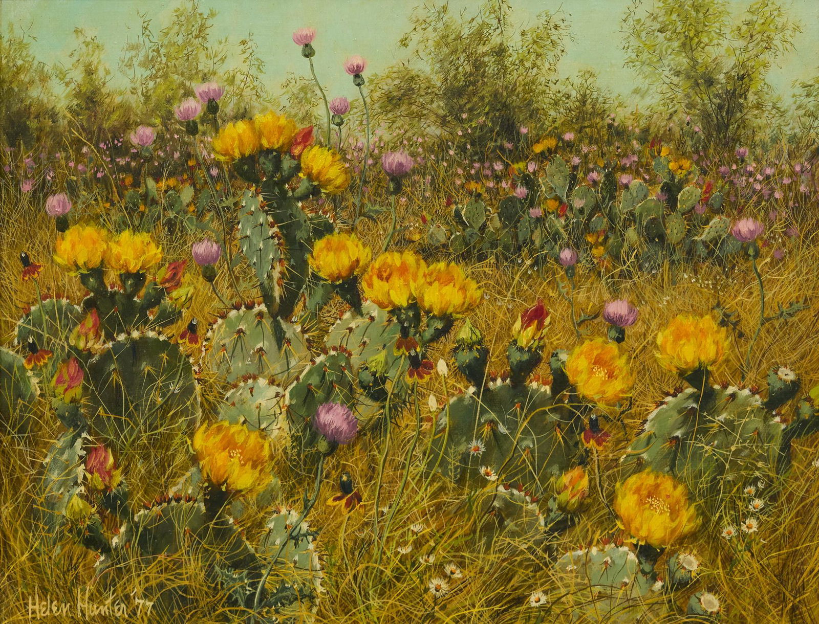 Helen Hunter (1920-2003), Prickly Pear and Thistle (1 of 4)