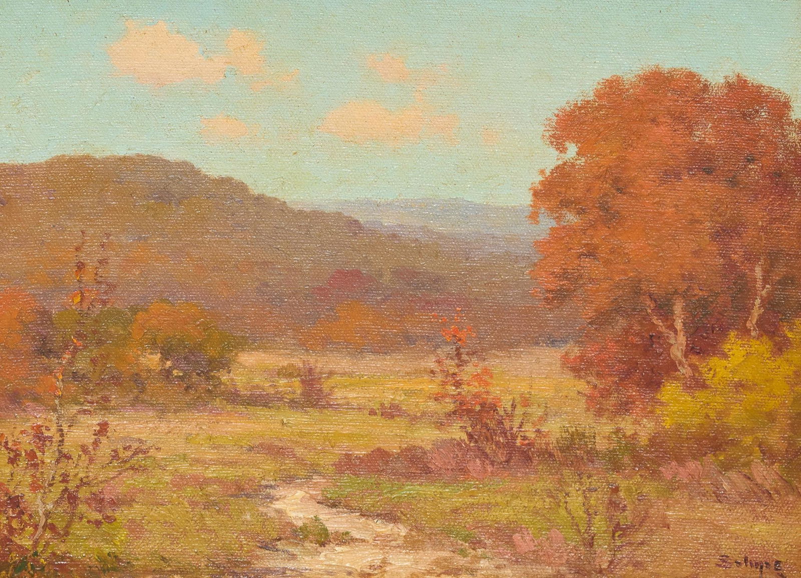 Porfirio Salinas (1910-1973), Hill Country Autumn (1 of 4)