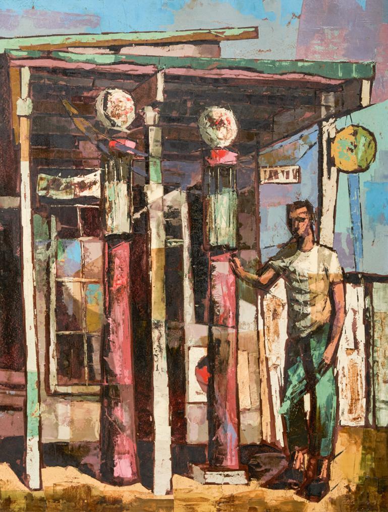 Cecil Casebier (1922-1996), "Service Station", 1952 (1 of 6)