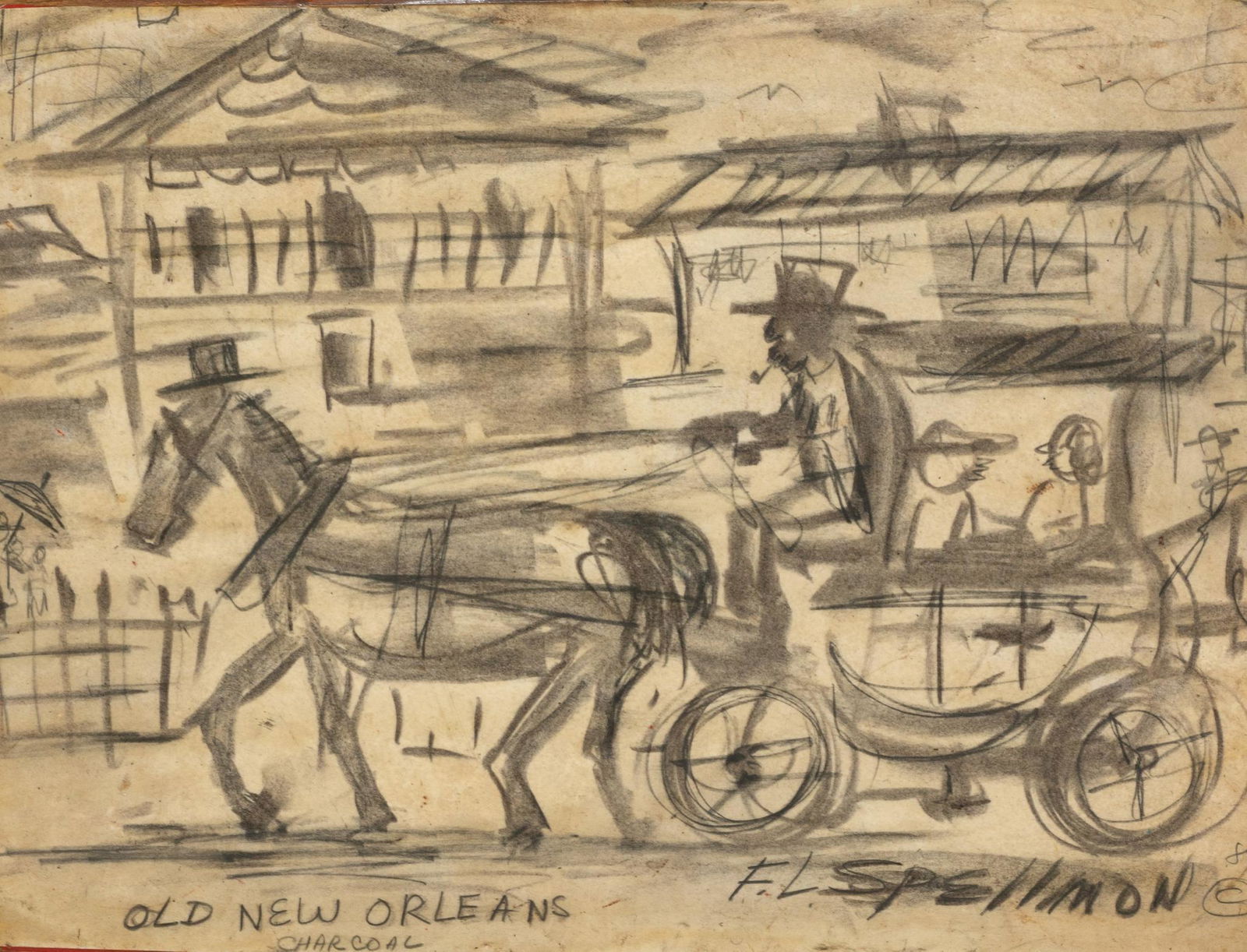 Doc Spellmon (1925-2008), "Old New Orleans", 1989 (1 of 7)