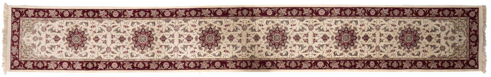 Handwoven Mashad Style Rug Runner, 18'4" x 2'7" (1 of 2)