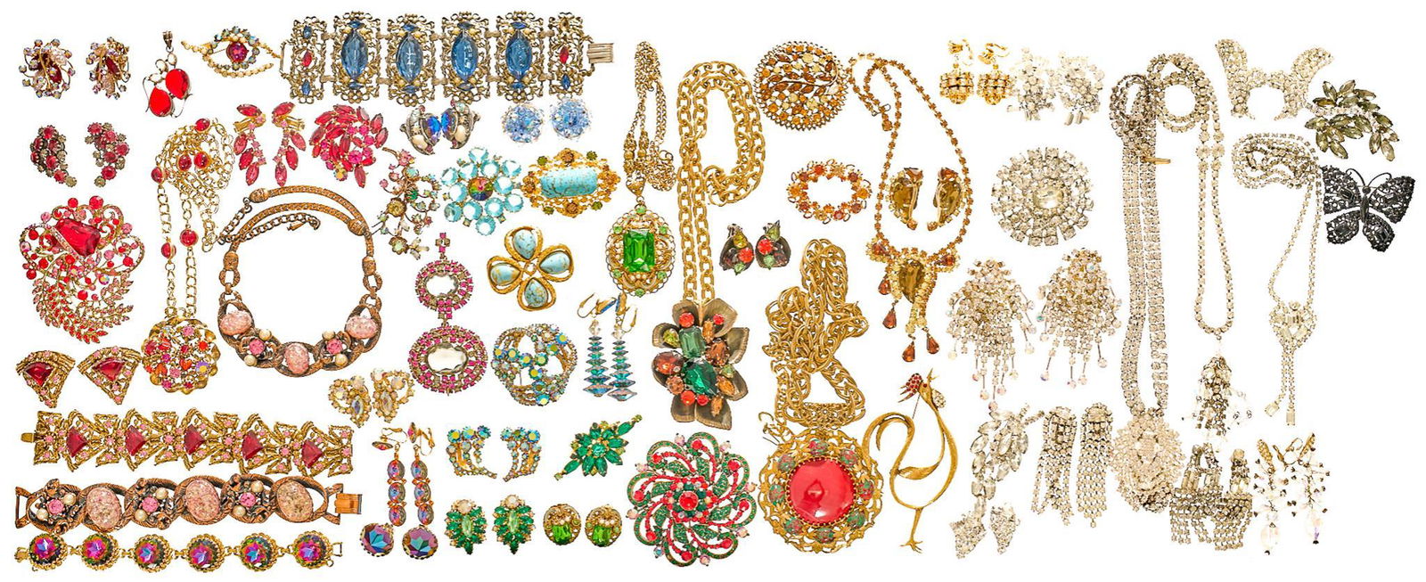 Collection of Approx. 55 Vintage Rhinestone Jewelry (1 of 9)