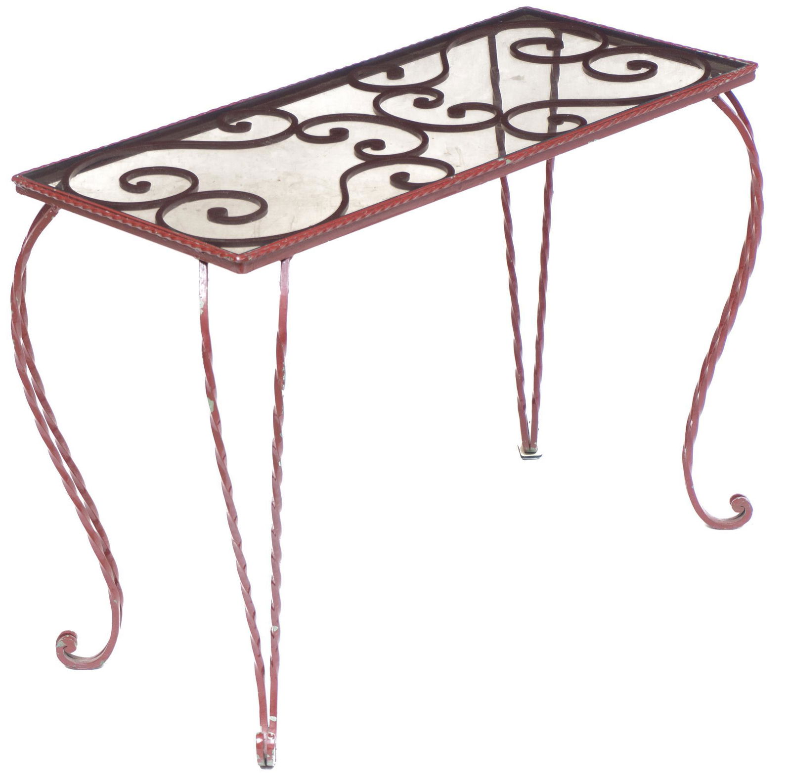 Vintage Wrought Iron Glass Top Garden Table (1 of 3)