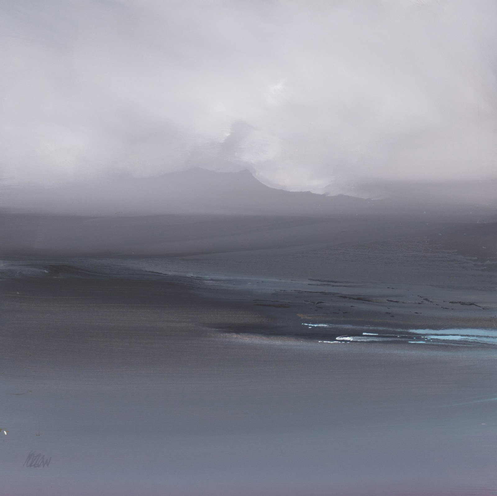 Richard Kozlow (1926-2008), "Rain Clouds": Richard Kozlow (1926-2008), titled "Rain Clouds", acrylic on canvas, framed frame: 36"h x 36.5"w Provenance: The Estate of Coleman and Judy Renick We happily provide seamless shipping services on e